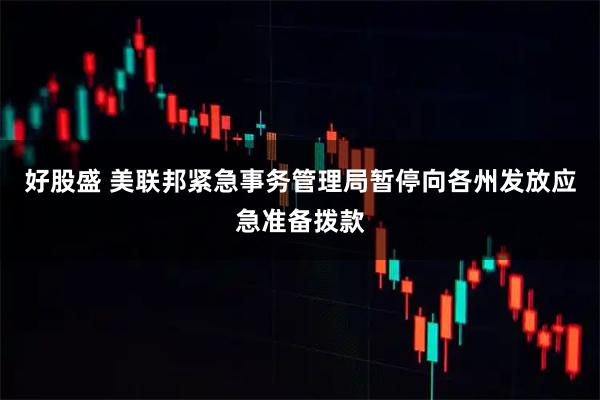 好股盛 美联邦紧急事务管理局暂停向各州发放应急准备拨款