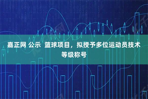 嘉正网 公示  篮球项目，拟授予多位运动员技术等级称号