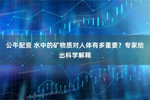 公牛配资 水中的矿物质对人体有多重要？专家给出科学解释